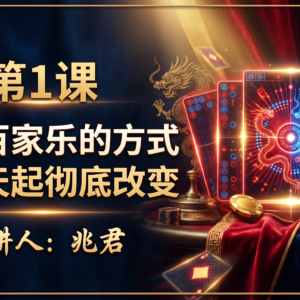 《兆君百家乐识局看路与行缆投注视频课》第1课（并非36堂全部课程）