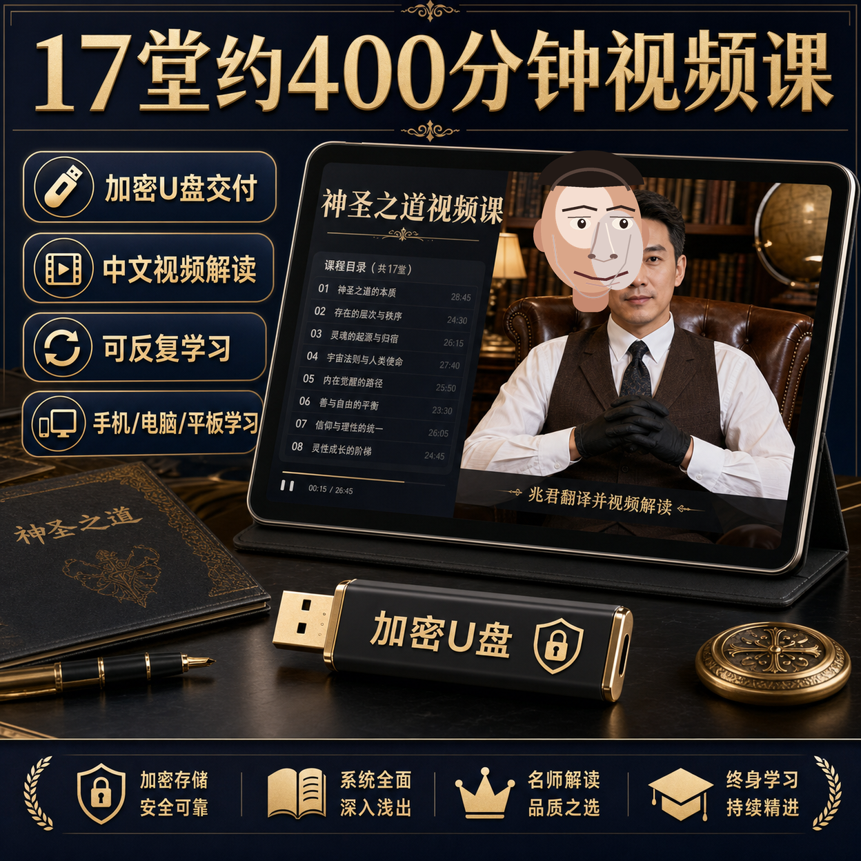 《神圣之道：基于过往手牌的百家乐预测系统》17堂课316页书1个U盘1个预测软件